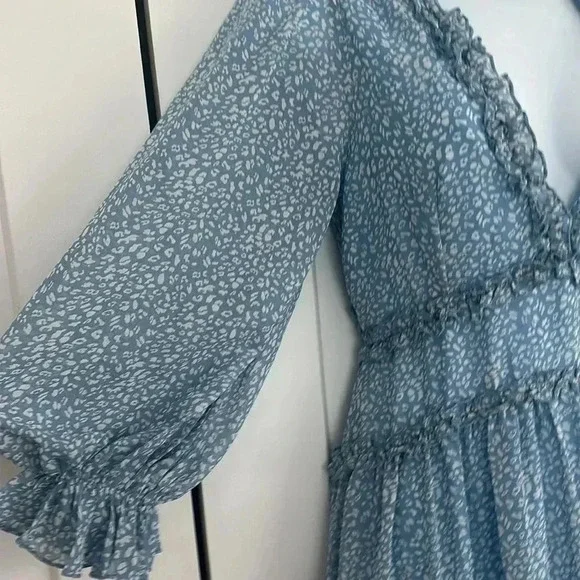 Saints + Secrets X Hello Molly Feel The Vibe Floral Ruffle Dress Size US Small - Picture 3 of 12